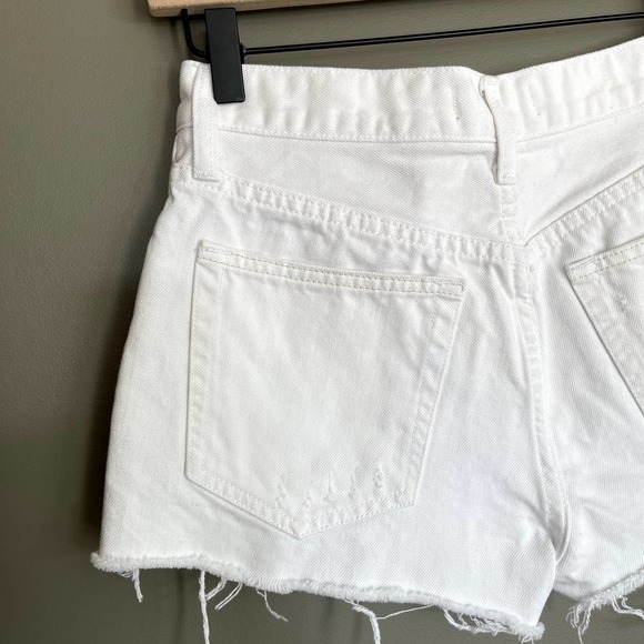 Free People Sofia Short White Denim Distressed Cutoff Shorts Size 26 Hi Rise - Picture 15 of 16